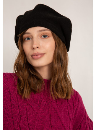 Black Knitted Beret