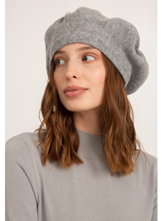 Gray Knitted Beret