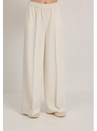 Off-White Wide Trousers With Seam