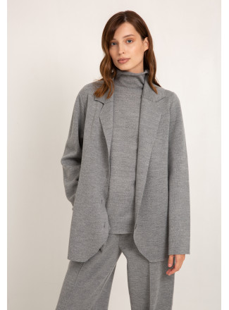 Пиджак из шерсти серый