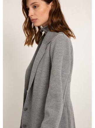 Пиджак из шерсти серый
