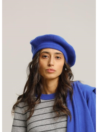 Blue Knitted Beret