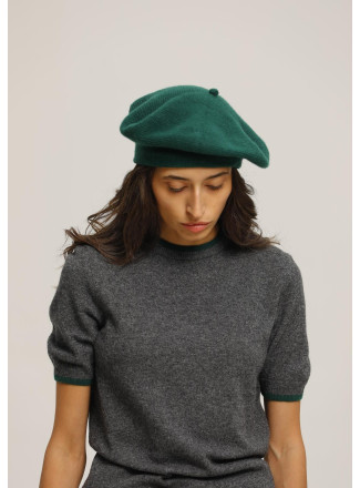 Green Knitted Beret
