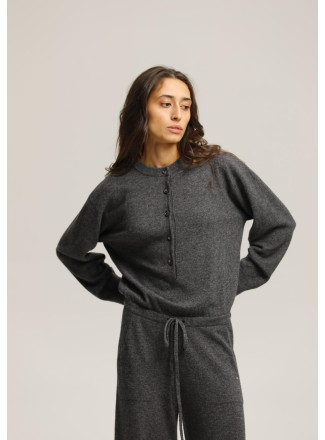 Dark Grey Knitted Bodysuit 
