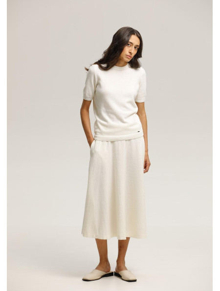 Off-White Lambswool Skirt
