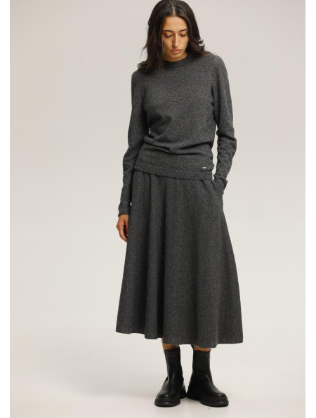 Dark Grey Lambswool Skirt
