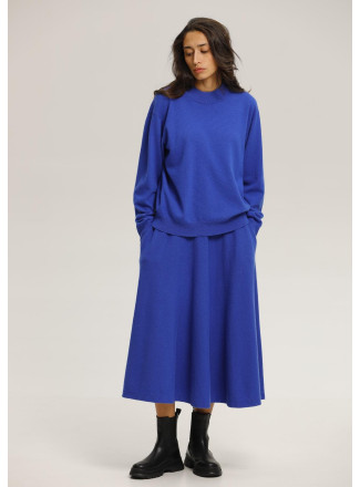 Blue Lambswool Skirt