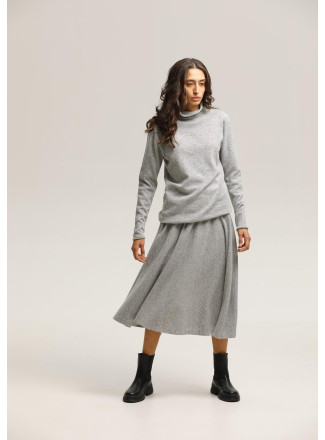 Light Grey Lambswool Skirt
