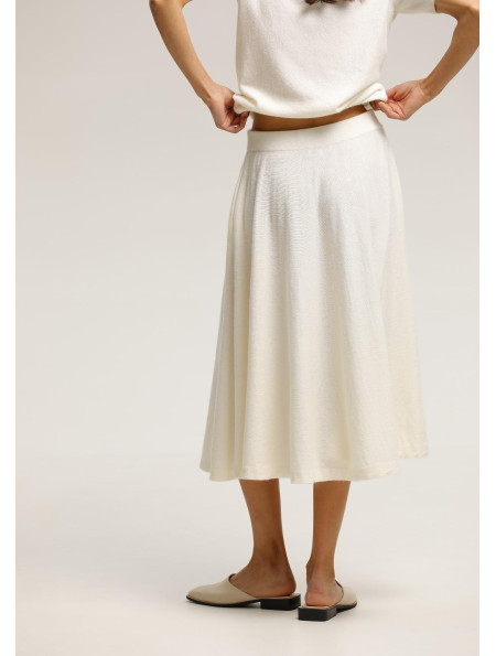 Off-White Lambswool Skirt