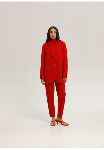 Red Oversized Wool Jacket