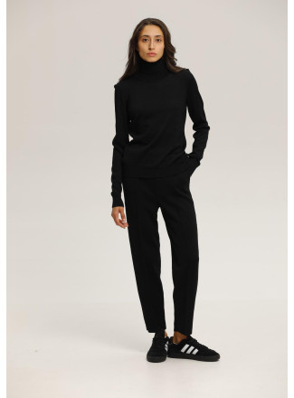 Black Wool Pants With Pockets
