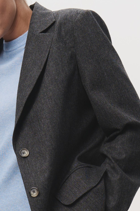 Пиджак из шерсти темно-серый