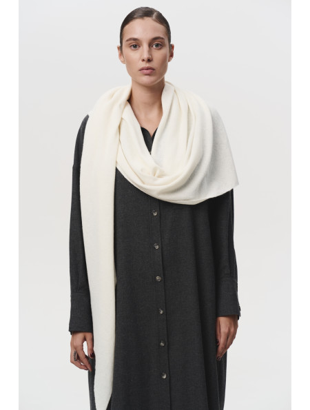 Soft Off-White Lamb's Shawl 