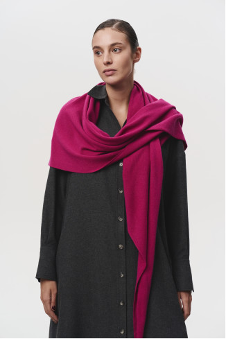 Soft Fuchsia Lamb's Shawl 