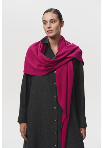 Хустка з м'якої вовни мериноса фуксія