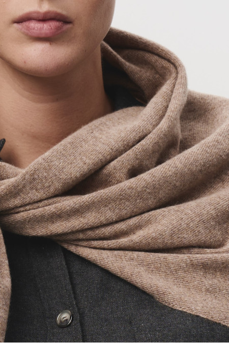 Soft Dark Beige Lambswool Shawl Soft Dark Beige Lambswool Shawl