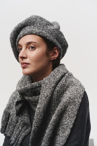 Шарф чорно-білий