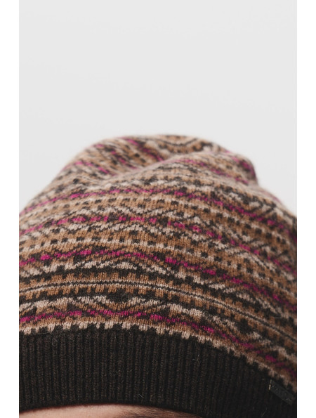 Jacquard Chocolate Beanie