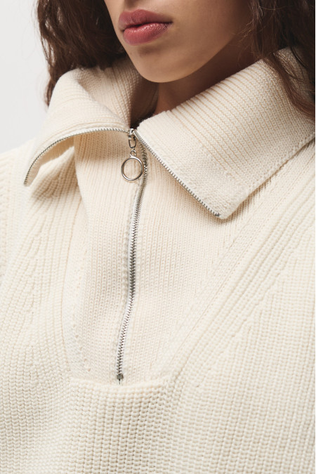 Off-White Knit Zipper Dickey