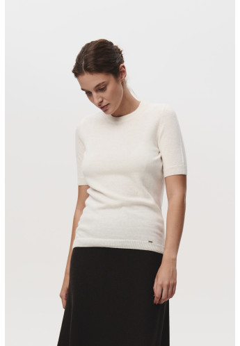 Off-White Short-Sleeved Lambswool Jumper