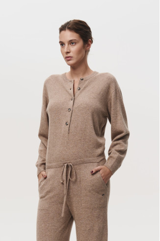 Dark Beige Knitted Bodysuit 