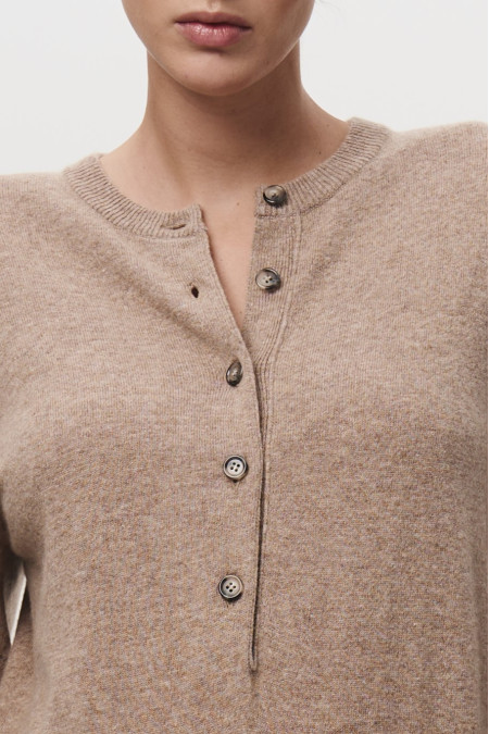 Трикотажний комбінезон темно-бежевий