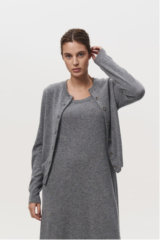 Базовый жакет из шерсти ягнят серый