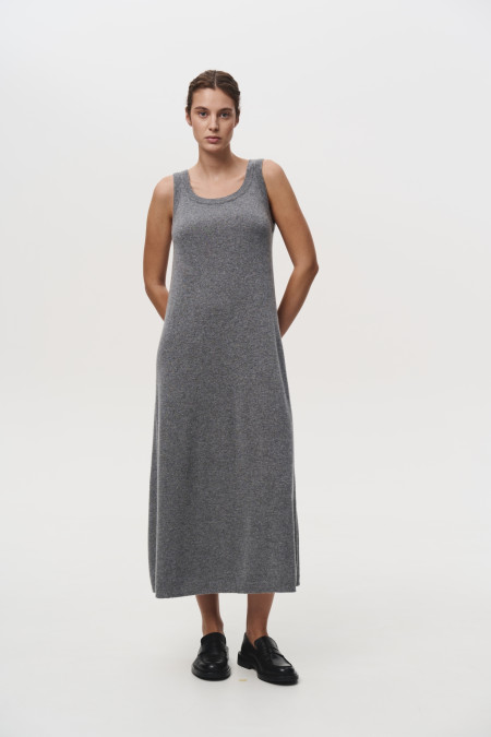 Сукня без рукавів з вовни ягнят сіра Сукня без рукавів з вовни ягнят сіра