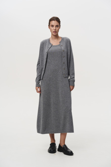 Сукня без рукавів з вовни ягнят сіра Сукня без рукавів з вовни ягнят сіра