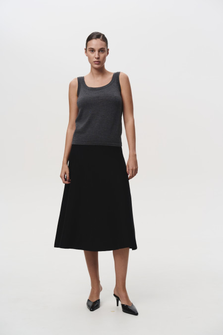 Спідниця з вовни мериноса чорна Спідниця з вовни мериноса чорна