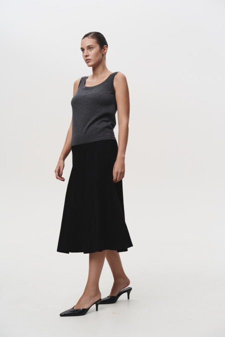 Спідниця з вовни мериноса чорна Спідниця з вовни мериноса чорна