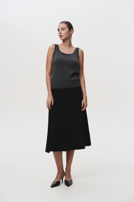 Спідниця з вовни мериноса чорна Спідниця з вовни мериноса чорна
