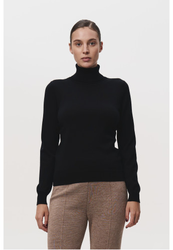 Гольф зі 100% вовни мериноса чорний