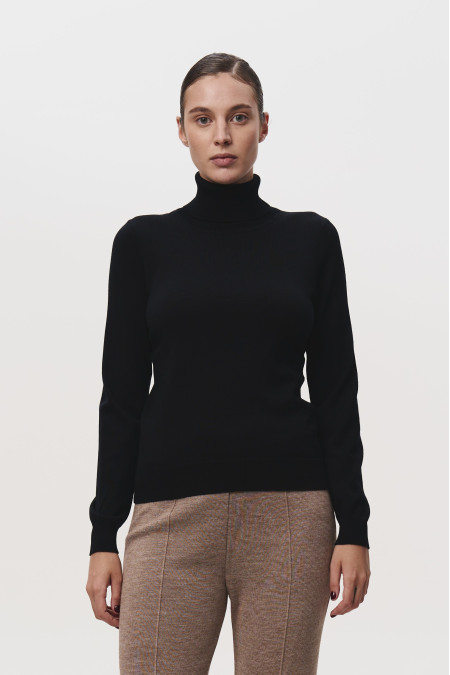 Гольф из 100% шерсти мериноса черный Гольф из 100% шерсти мериноса черный