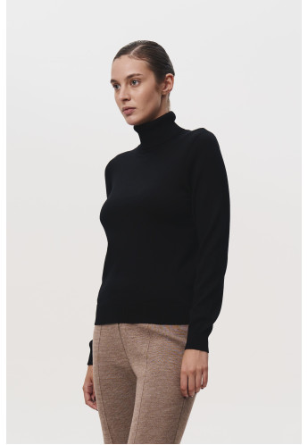 Гольф зі 100% вовни мериноса чорний