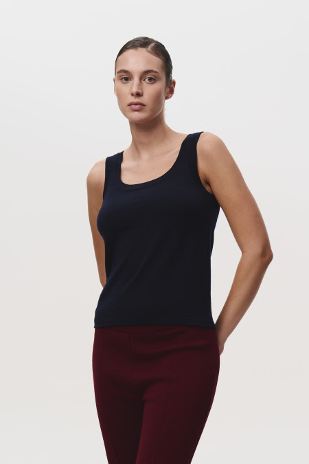 Топ из 100% шерсти мериноса темно-синий Топ из 100% шерсти мериноса темно-синий