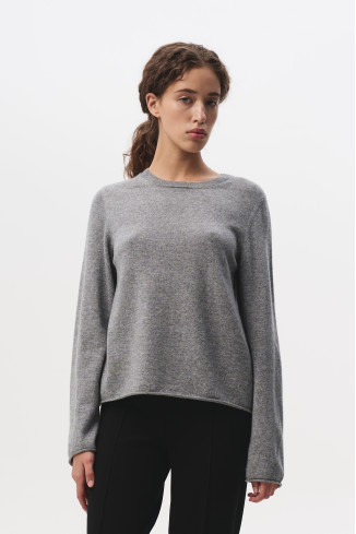 Gray 100% Cashmere Jumper