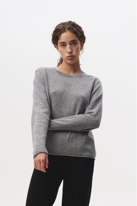 Gray 100% Cashmere Jumper