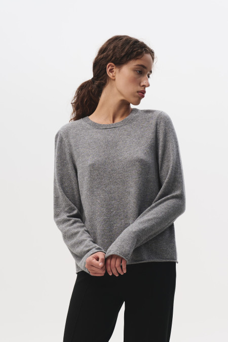 Gray 100% Cashmere Jumper