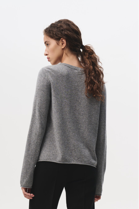 Gray 100% Cashmere Jumper
