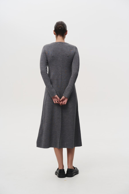 Сукня А-силуету з вовни мериноса сіра