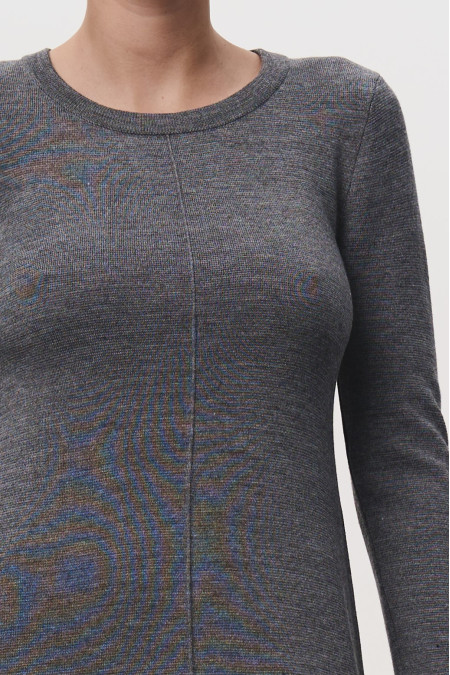 Сукня А-силуету з вовни мериноса сіра Сукня А-силуету з вовни мериноса сіра