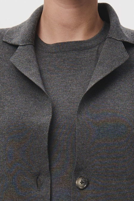 Піджак прямого силуету сірий