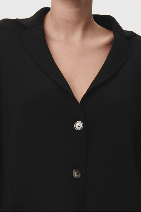 Піджак прямого силуету чорний