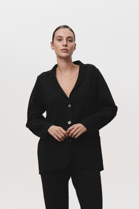 Піджак прямого силуету чорний