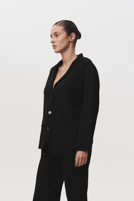 Піджак прямого силуету чорний