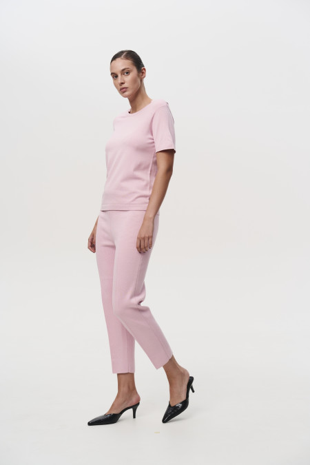 Трикотажні штани з віскози рожеві
