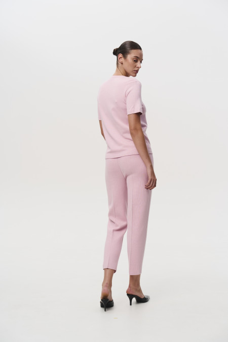 Трикотажні штани з віскози рожеві