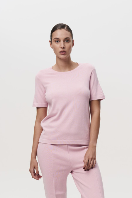 Трикотажні штани з віскози рожеві