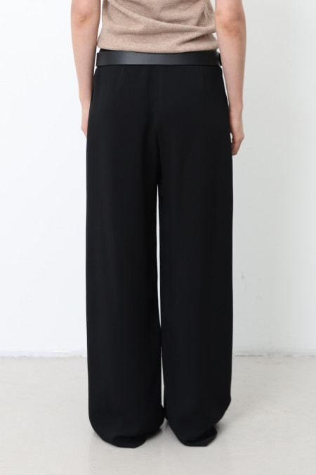Широкі брюки з віскози чорні